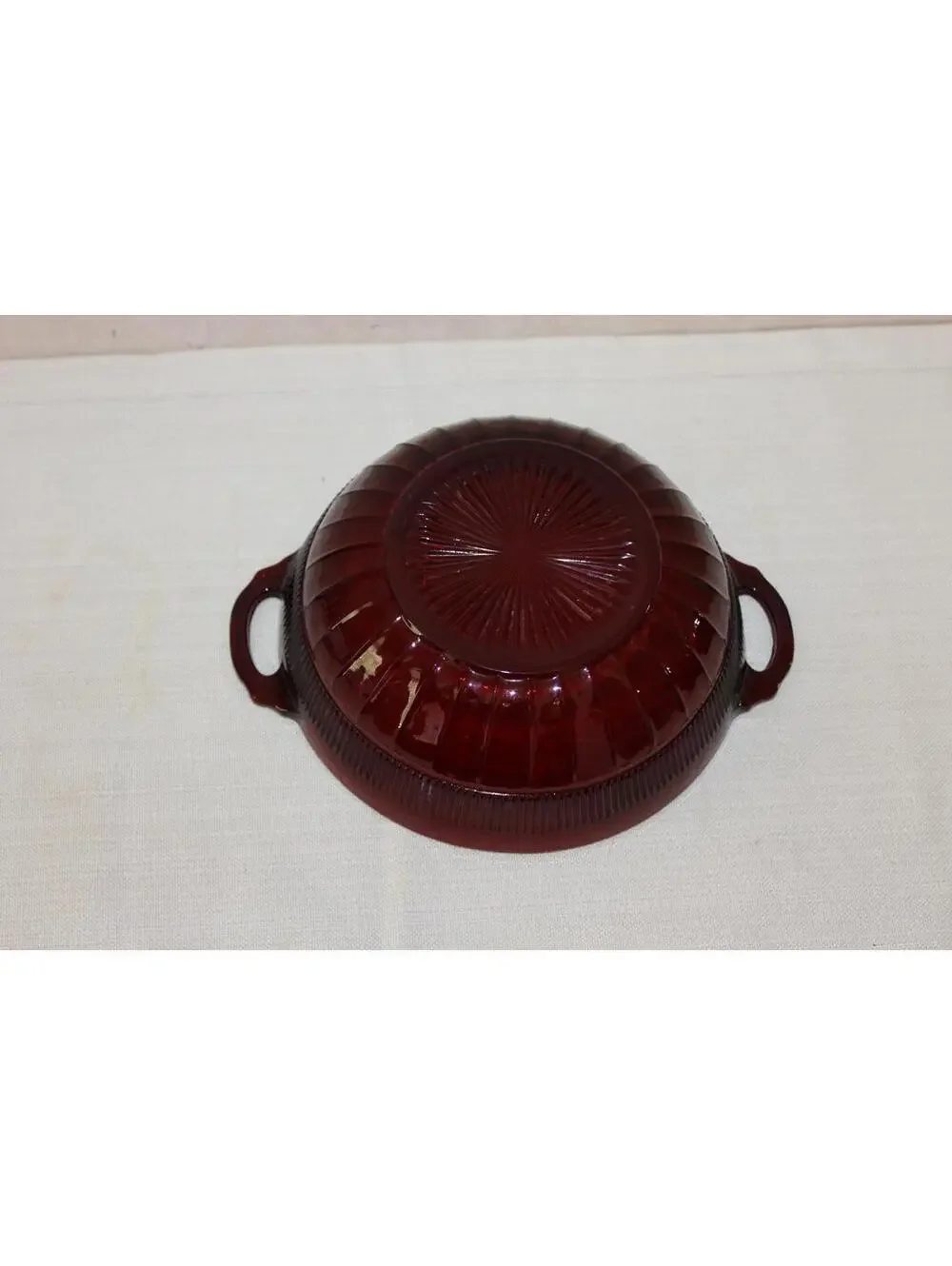 Vintage Anchor Hocking Ruby Red Coronation Large Bowl